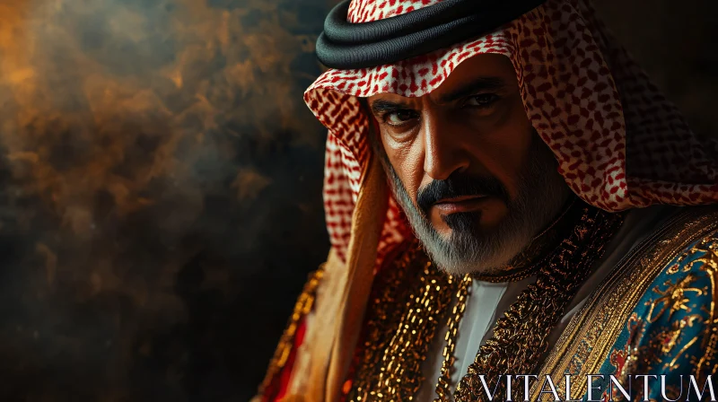 Regal Middle Eastern Man Portrait