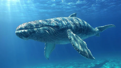 Serene Whale Underwater
