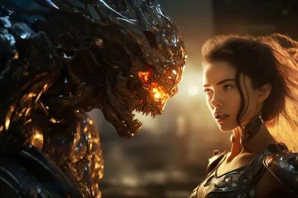 Sci-Fi Battle: Armor vs Alien