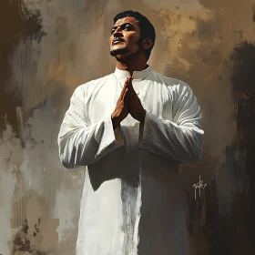 Artwork of a Man in Prayer