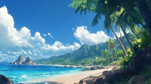 Idyllic Tropical Beach Landscape