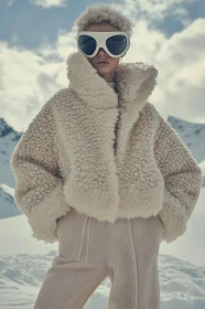 Chic Shearling in Snow