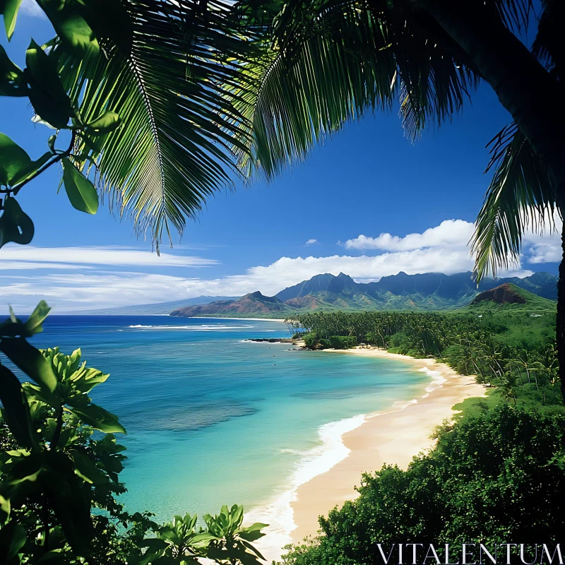 Stunning Tropical Paradise Beach AI Image