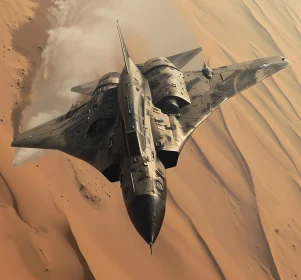 Advanced Aircraft and Desert Scene