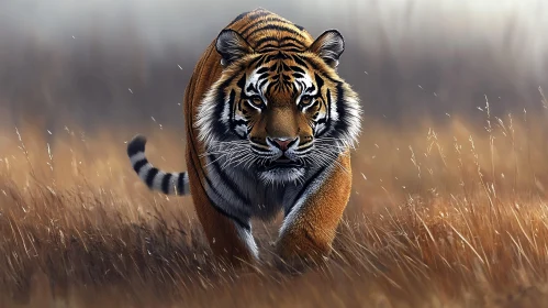 Tiger in Tall Grass