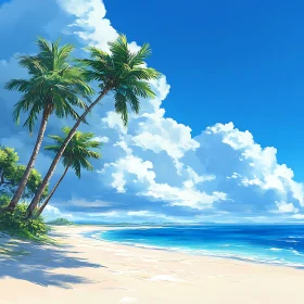 Tropical Paradise Beach Landscape