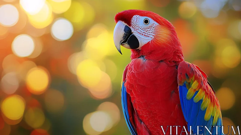 Colorful Tropical Bird Portrait AI Image