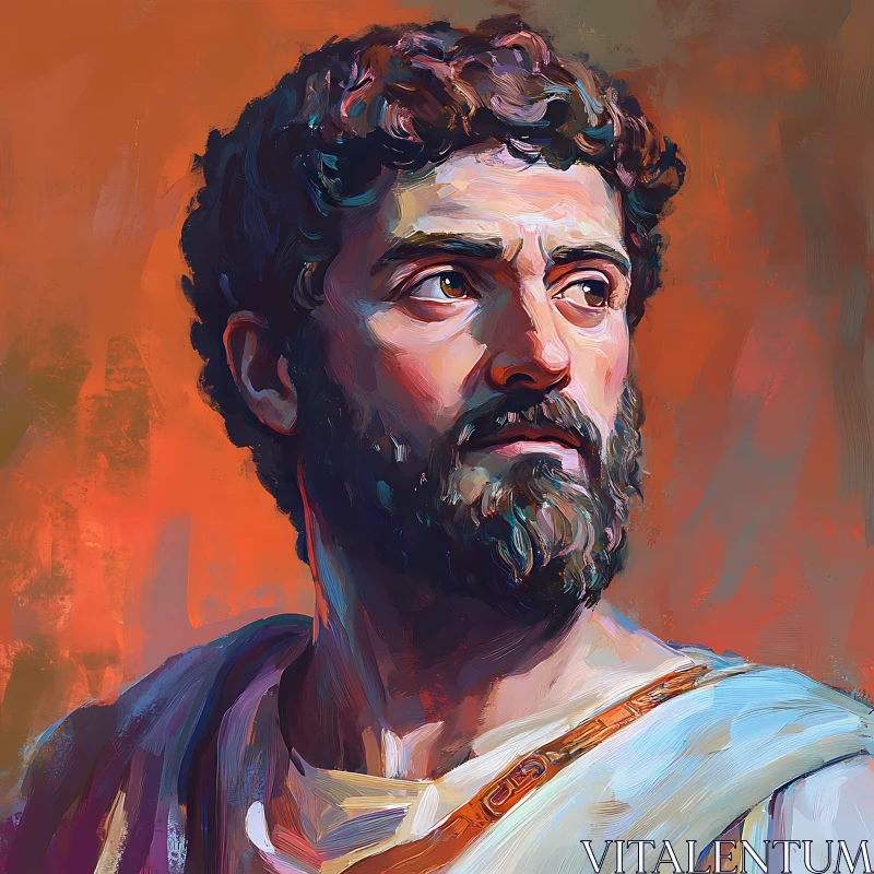 Ancient Roman Portrait Art AI Image