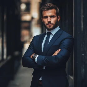 Professional Man Portrait in City Environment