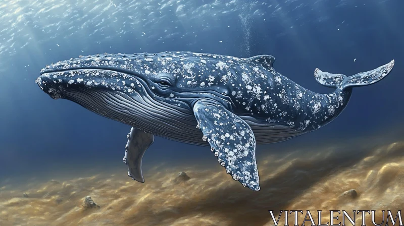 Whale in the Ocean's Embrace AI Image