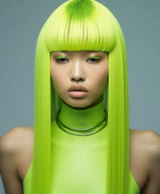 Neon Green Hair and Style