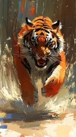 Dynamic Tiger Art