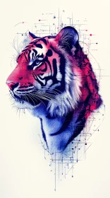 Geometric Art of a Tiger