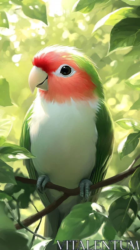 AI ART Parrot in Nature