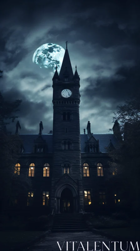 AI ART Moonlit Gothic Architecture