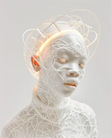 Futuristic Cybernetic Sculpture