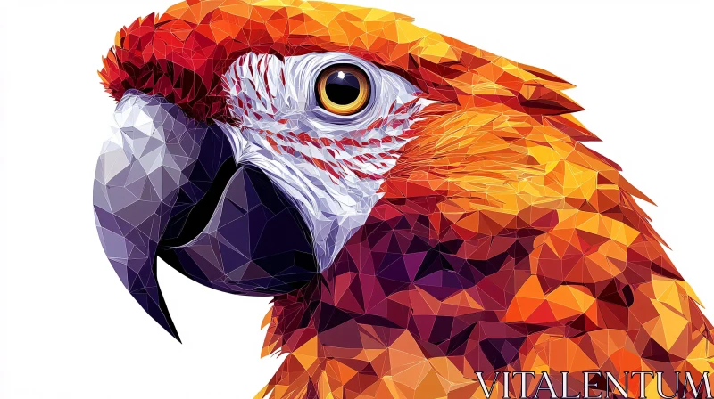 AI ART Geometric Parrot Design