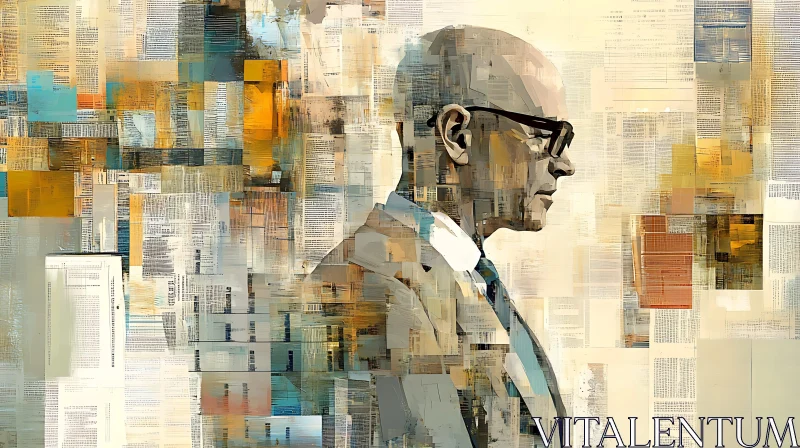 AI ART Geometric Abstract Man Portrait