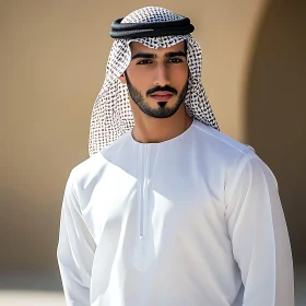 Middle Eastern Man in Traditional Clothing