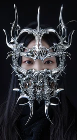 Futuristic Metal Mask Design