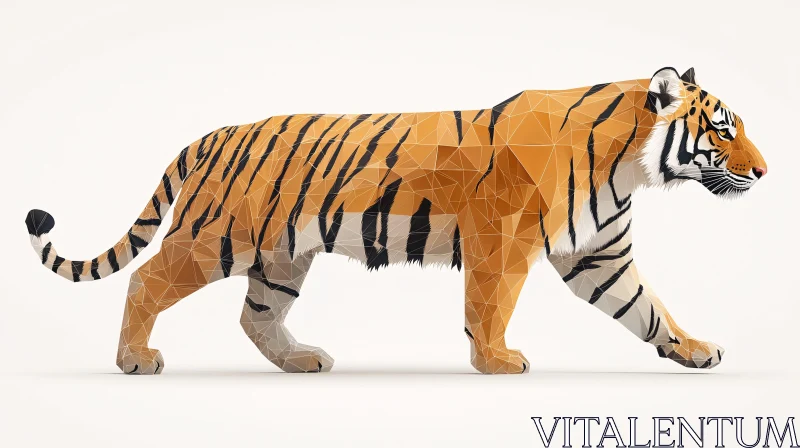 Polygonal Art of Tiger AI Image