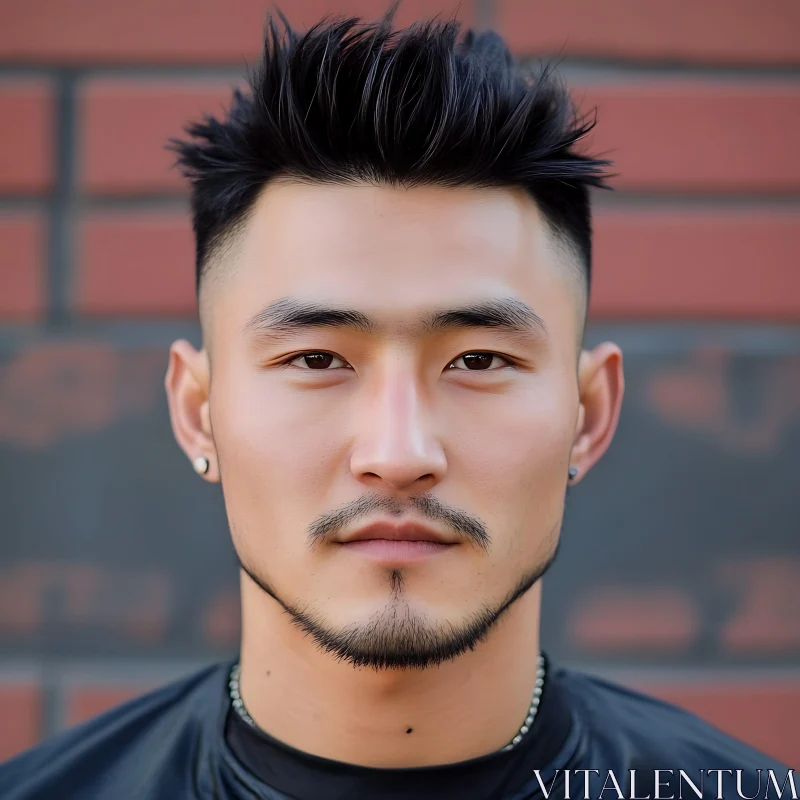Modern Hairstyle and Beard - Male Portrait