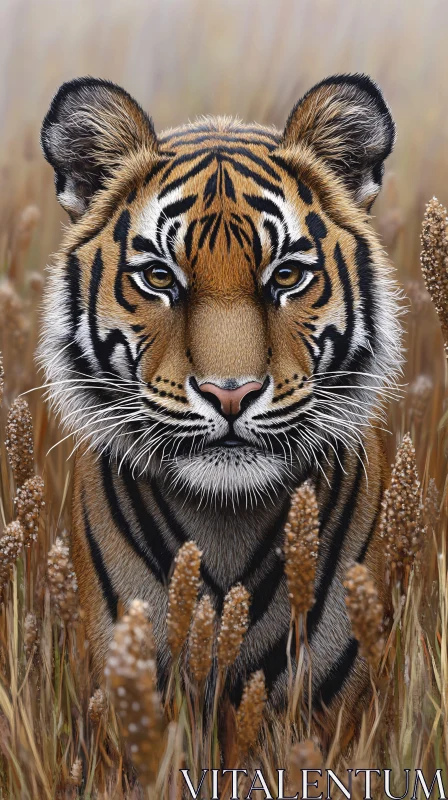 Tiger in Tall Grasses