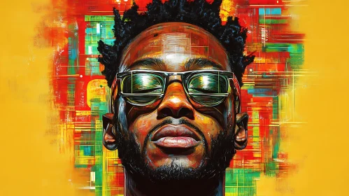 Colorful Abstract Digital Art Portrait