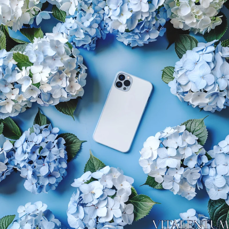 AI ART Tech Meets Nature with Hydrangeas