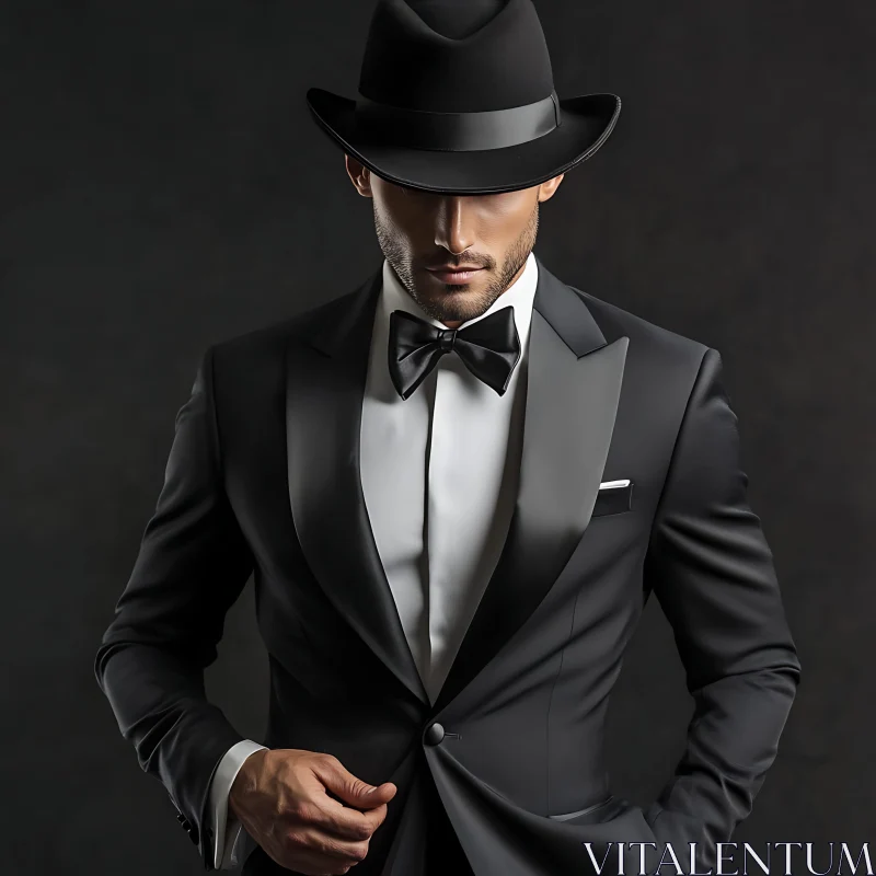 Sophisticated Gentleman in Formal Wear AI Image