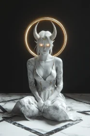 Mystical Marble Entity with Halo