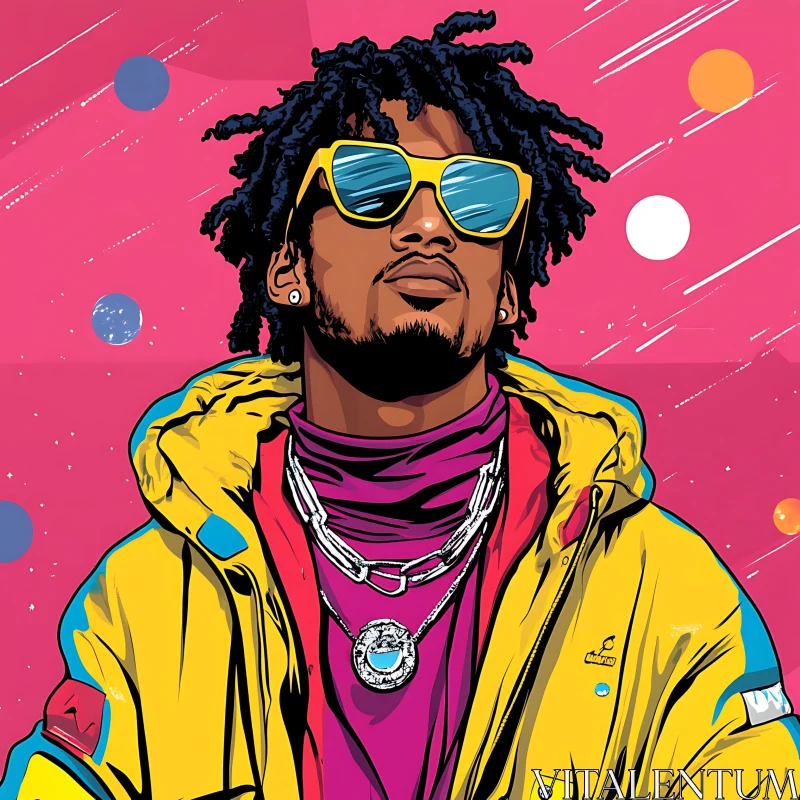 Colorful Pop Art Streetwear Portrait AI Image