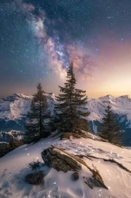 Celestial View of Mountain Landscape