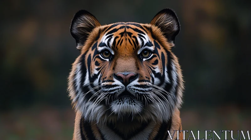 Close-Up of a Majestic Tiger AI Image