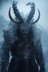 Fearsome Demon in Winter Storm