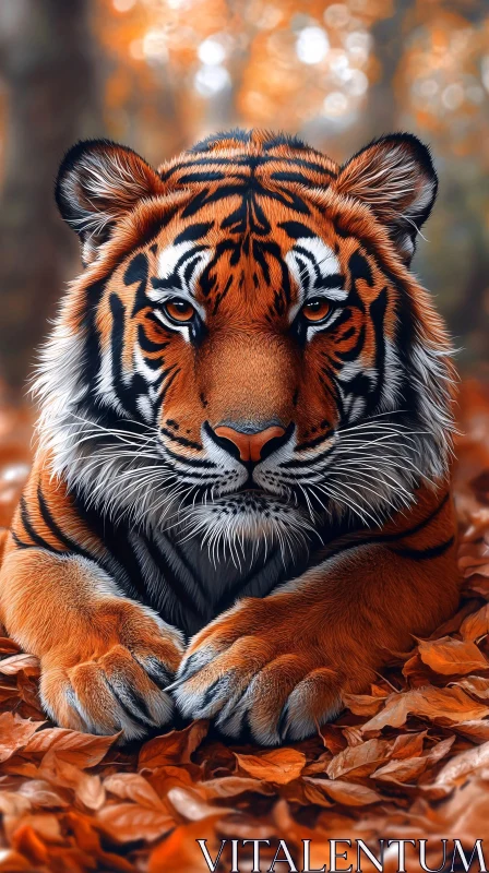 AI ART Tiger in Autumn