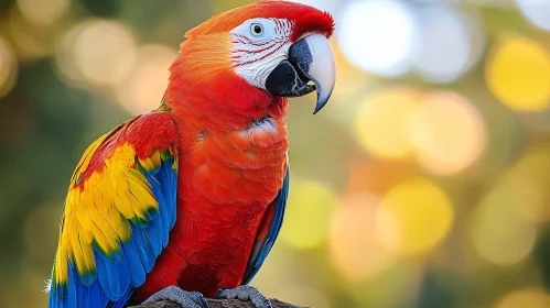 Vibrant Plumage of a Parrot