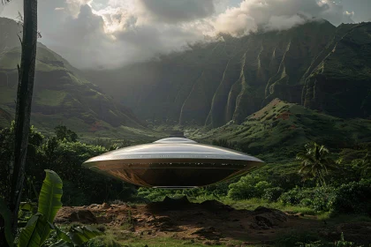 UFO Encounter in Mountainous Terrain