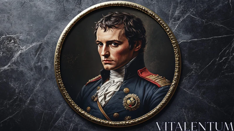 Detailed Historical Military Portrait AI Image