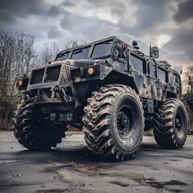 Sturdy Armored Vehicle in Natural Surroundings