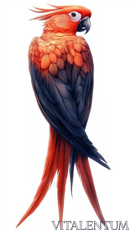 AI ART Artistic Parrot with Intricate Feathers