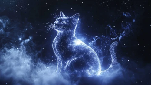 Ethereal Cosmic Feline