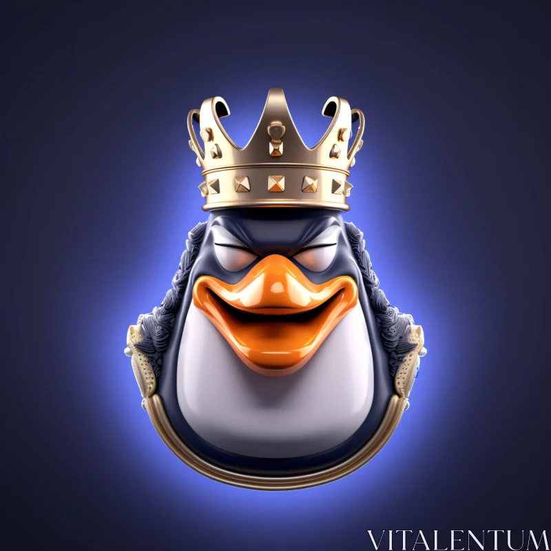 AI ART Royal Cartoon Penguin Art