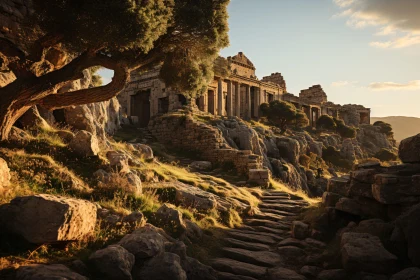 Sunset Over Historic Ruins