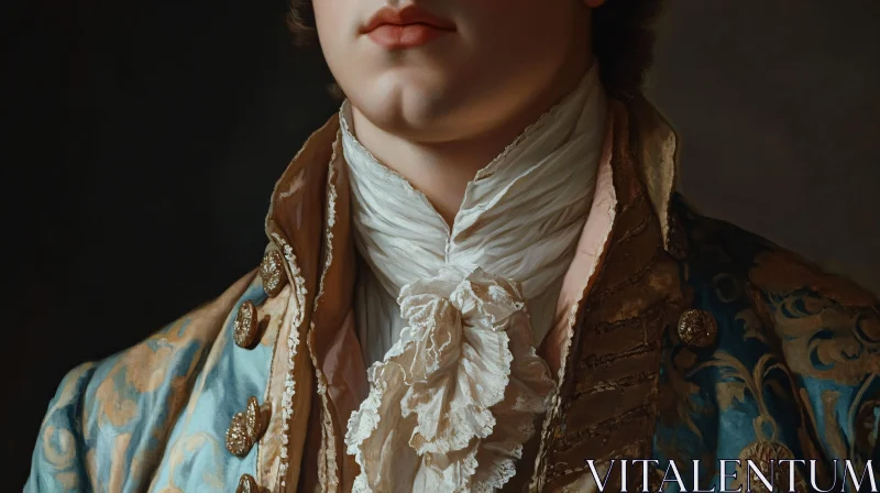 Luxurious Historical Fashion Portrait of a Man AI Image