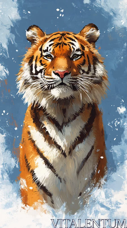 AI ART Tiger Portrait Painting