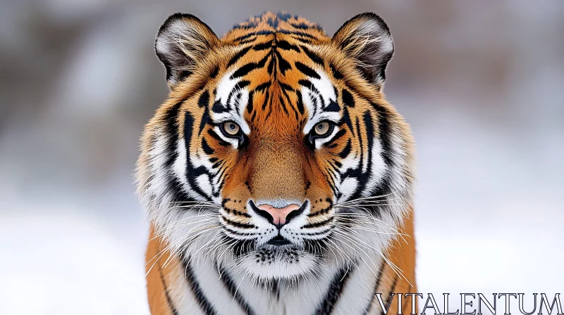 Tiger Portrait with Ferocious Eyes AI Image