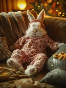 Adorable Bunny Relaxation Scene