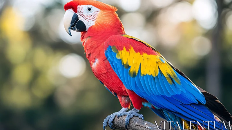 AI ART Exotic Parrot with Colorful Plumage