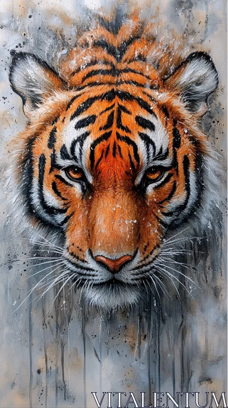 AI ART Tiger Portrait Art